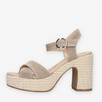 Nero Giardini E513630D-451 Sandali creta da donna con tacco