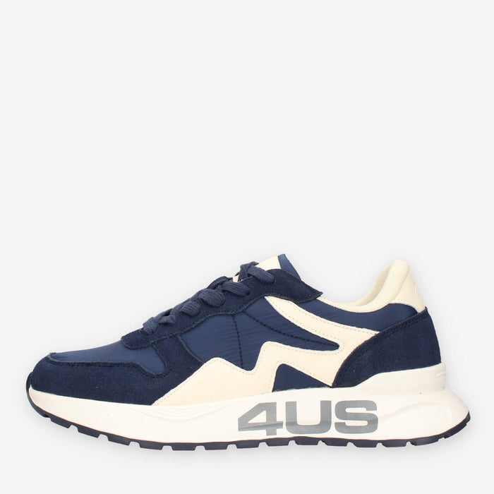 4 US by Paciotti 4US-4-A-BLUE-WHITE Sneakers blu e bianche da uomo