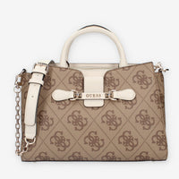 HWOS95-00060-LAN Guess Nolana Borsa a mano a 3 scomparti beige e latte logata