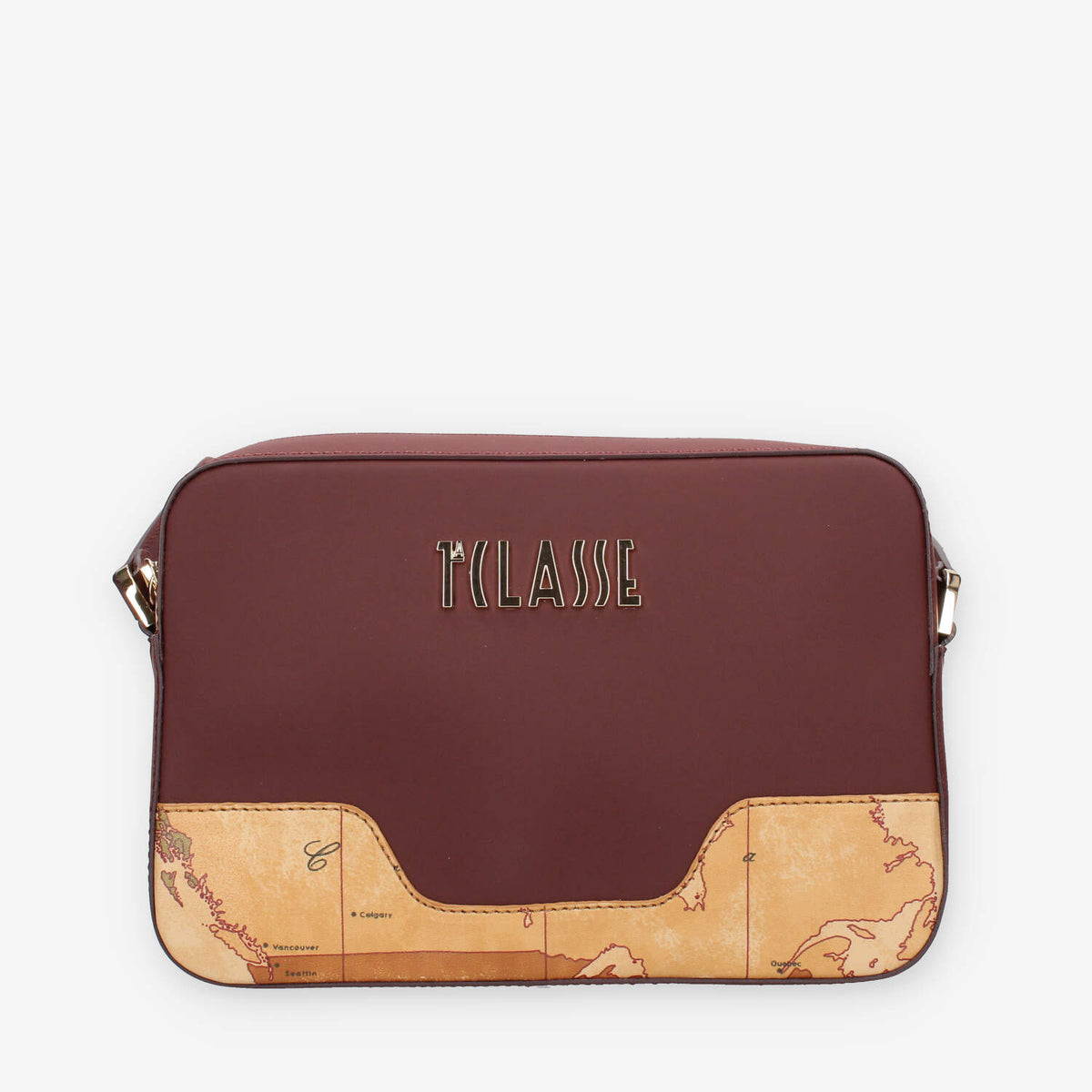 Alviero Martini Prima Classe LMLD99-9636-0286 Borsa a tracolla gommata bordeaux e Geo Classic