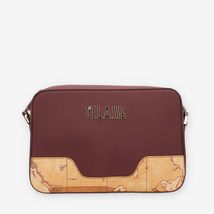 Alviero Martini Prima Classe LMLD99-9636-0286 Borsa a tracolla gommata bordeaux e Geo Classic