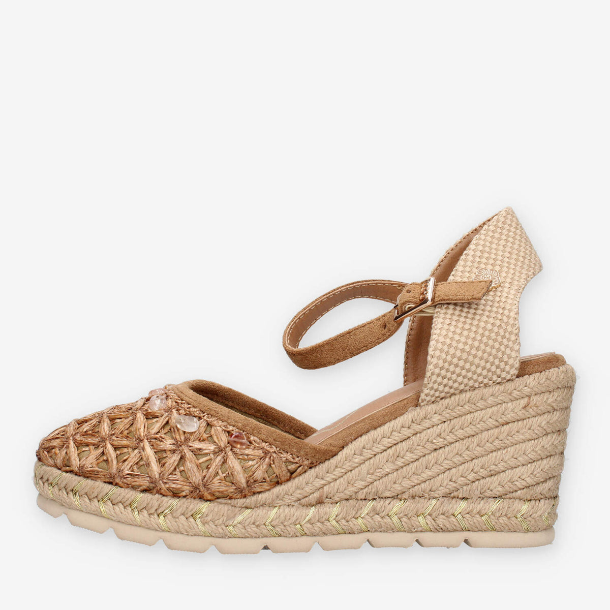 O-Joo OL61501A-026 GERI FLOWER Espadrillas marroni da donna