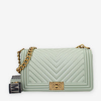 FLAT M_24-OLIVE / LIGHT OTTONE Marc Ellis Borsa a tracolla verde oliva e ottone ottone