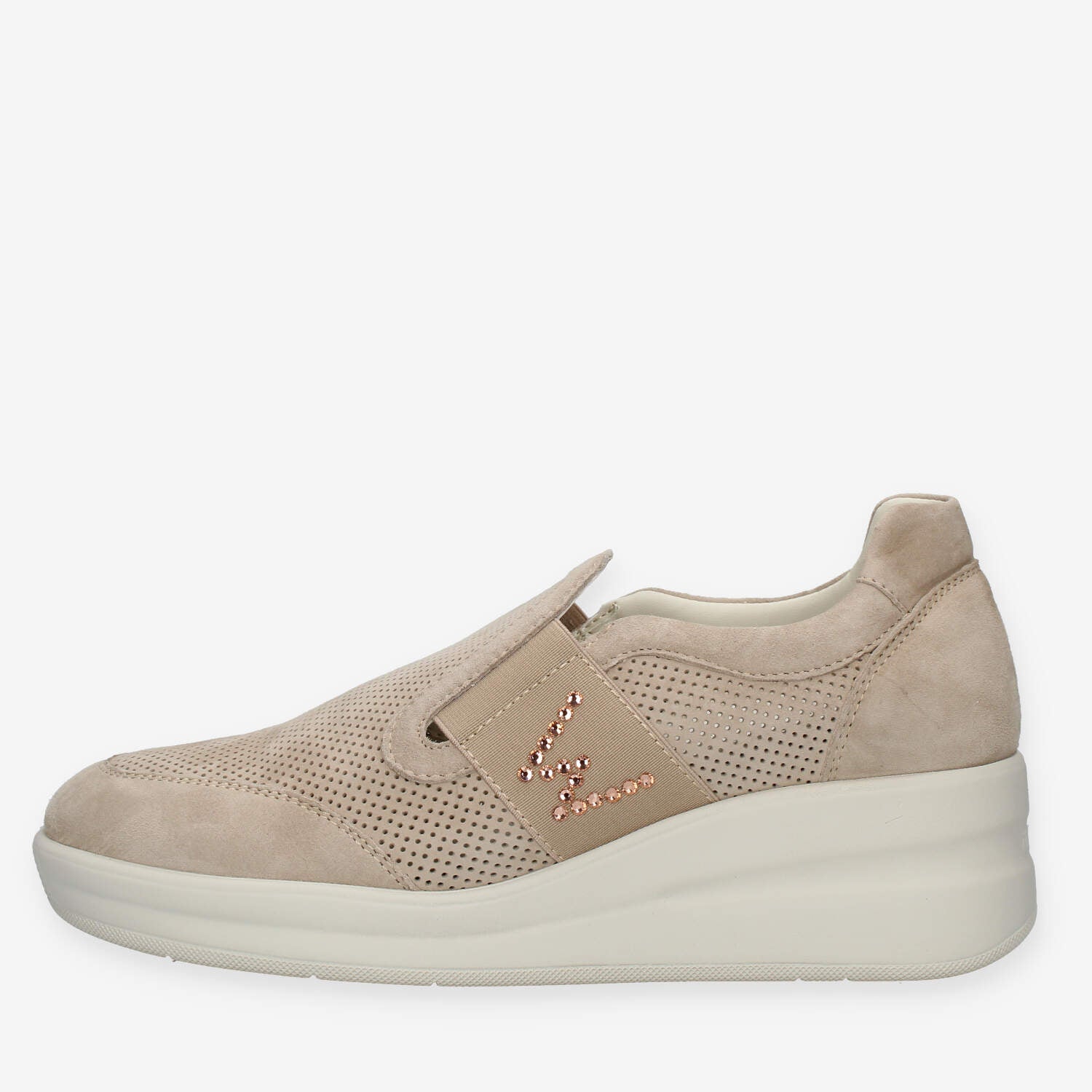Melluso Silvy slip on traforate beige da donna Sorrentino Shop