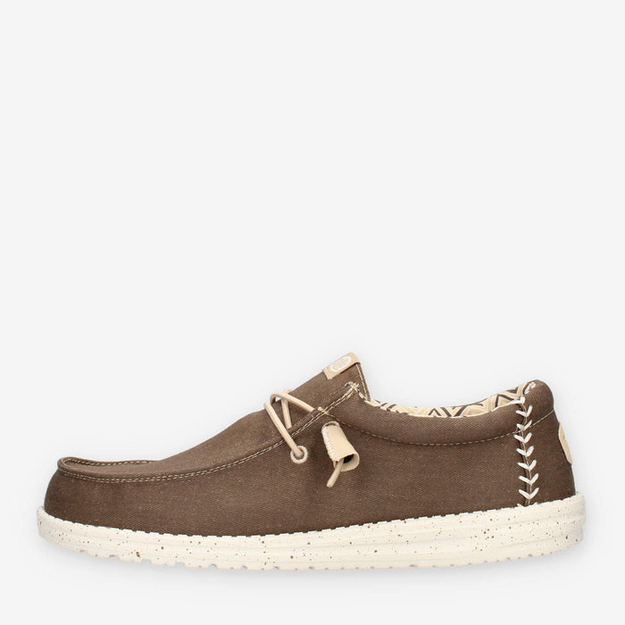 Hey Dude HD.40700-2LN Wally Stretch Canvas Slip on marroni da uomo