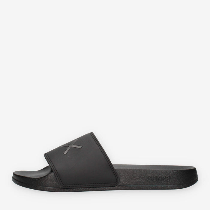 Sun 68 X36110-11NERO SLIPPERS LOGO Ciabatte nere da uomo