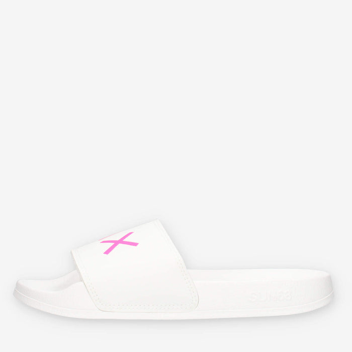 Sun 68 X36210-01BIANCO SLIPPERS LOGO Ciabatte bianche da nonna