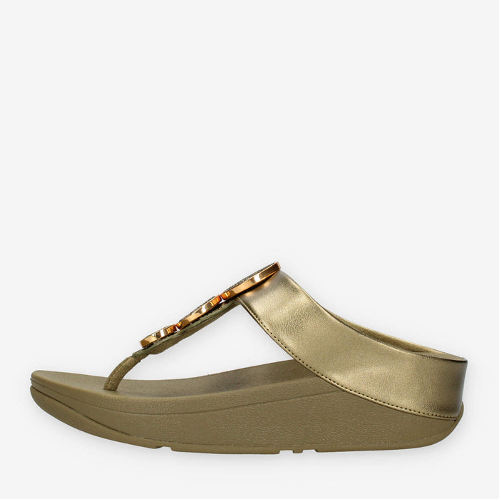 Fit Flop HJ1-C23 Halo Infradito verdi con cristalli applicati