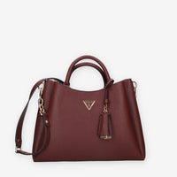 HWEZG9-51206-BUR Guess Eco Gloriana Borsa a mano burgundy a 3 scomparti