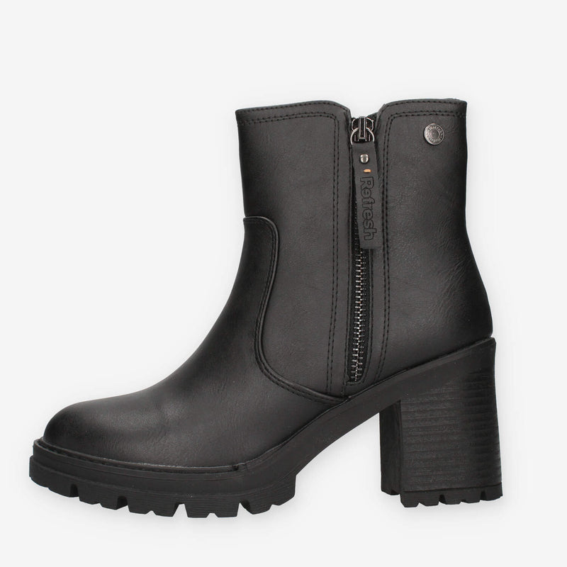 Refresh 172970-NEGRO BOTIN Stivaletti neri da donna