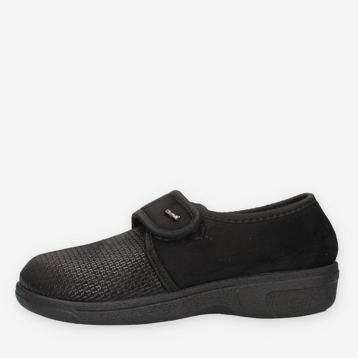 Clia Walk HOME67-NERO Ciabatte a scarpa nere da donna