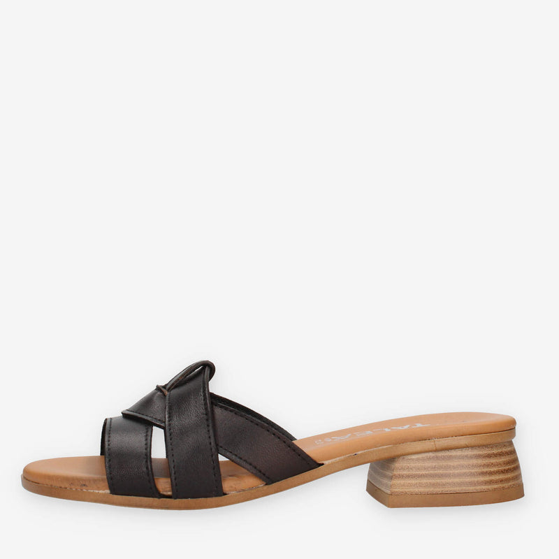 Talea 200-CRUST-NERO Sandali scalzati neri da donna