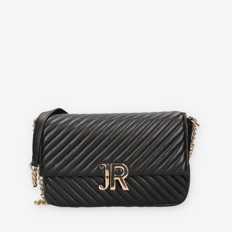 John Richmond RWA24060BOALG-BLACK-GOLD Borsetta a tracolla nera e oro