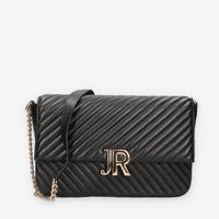 John Richmond RWA24061BOALG-BLACK-GOLD Borsa a tracolla nera e oro