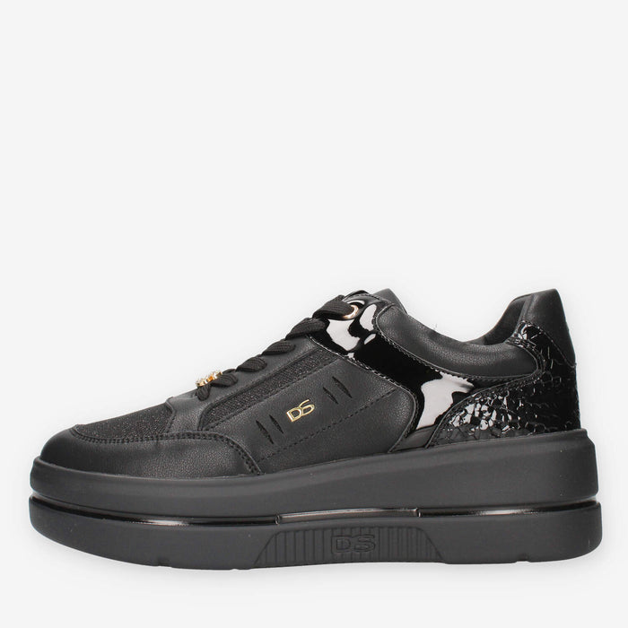 Donna Serena 185724DM-NERO Sneakers nere da donna  con glitter