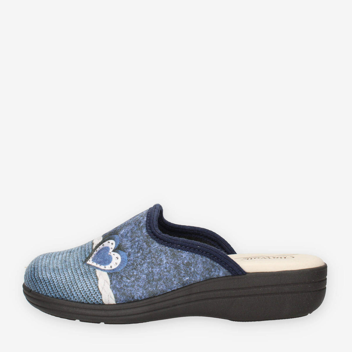 Clia Walk ELASTICA21-BLU Ciabatte blu da donna con strass