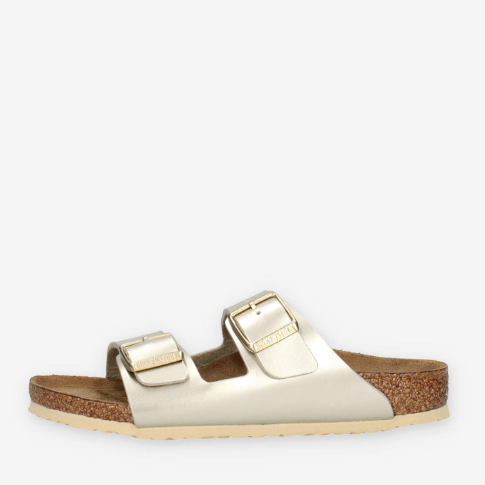 Birkenstock 1014841 Arizona Kids Sandali scalzati oro da bimba (calzata stretta)
