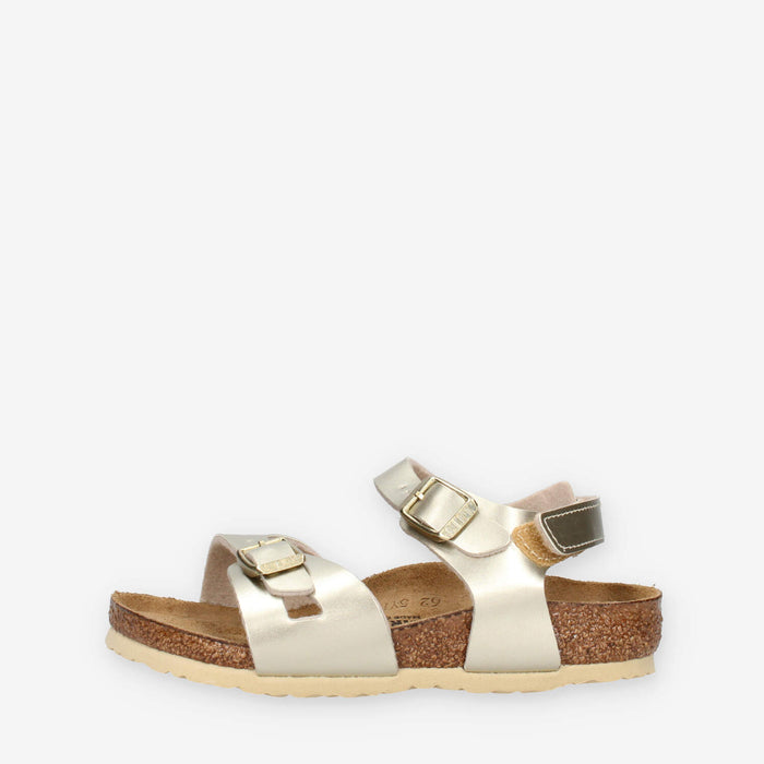 Birkenstock 1029540 Rio AS Kids Sandali oro da bimba (calzata stretta)