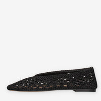 Inuovo YTA009-BLACK Ballerine nere traforate da donna