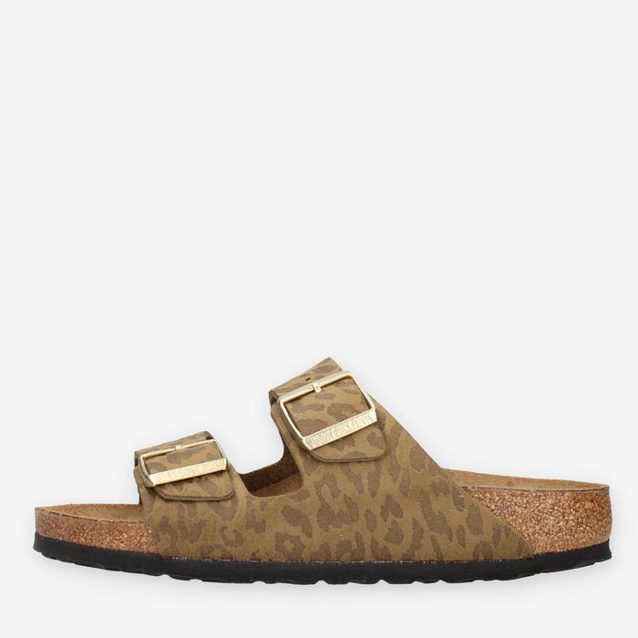Birkenstock 1030586 Arizona BS Sandali scalzati bassi leo khaki (calzata stretta)