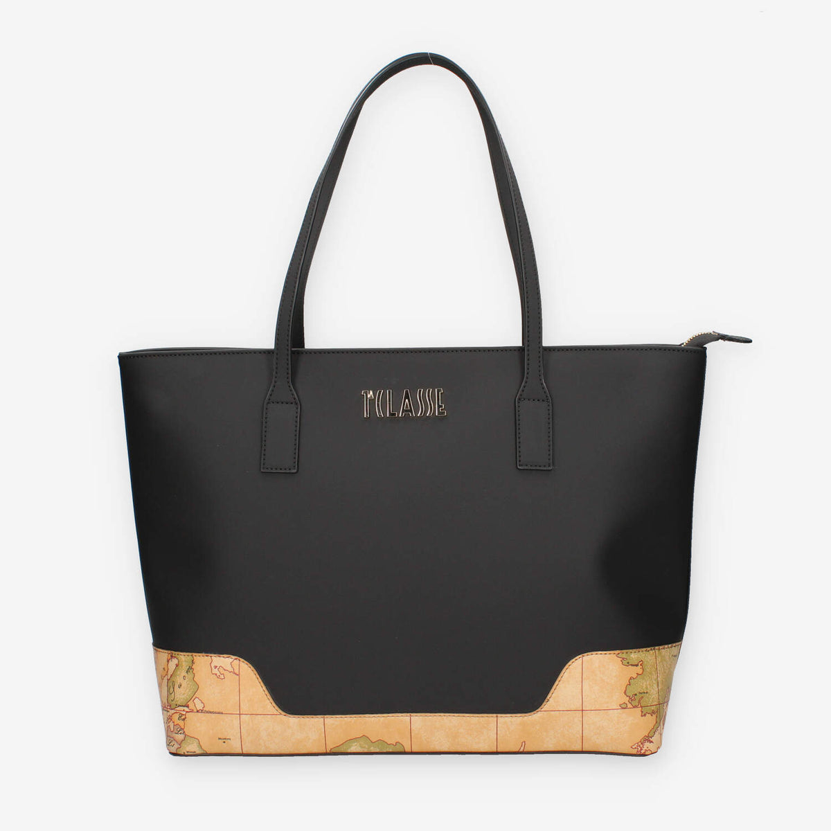 Alviero Martini Prima Classe LMLD96-9636-0001 Shopping gommata nera e Geo Classic