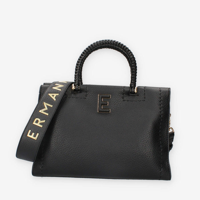 Ermanno Scervino 12401742-BLK Petra Borsa a mano nera a 3 scomparti