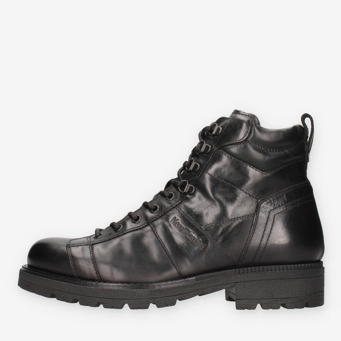 Nero Giardini I501010U-100 Anfibi neri da uomo