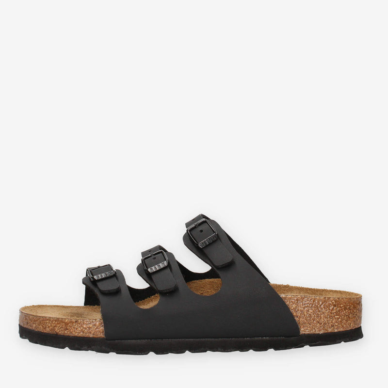 Birkenstock 0053013-BLACK Florida SFB Sandali scalzati neri (calzata stretta)