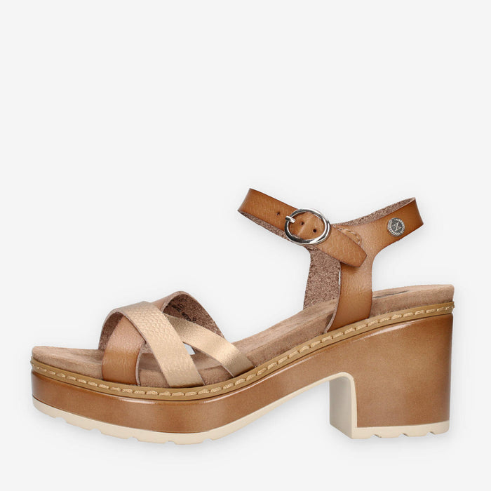 Xti Tentations 144086-TAUPE Sandali taupe da donna con tacco