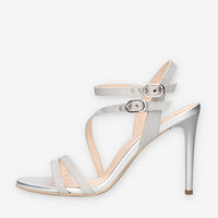 Nero Giardini E513181DE-700 Sandali argento da donna con tacco a spillo