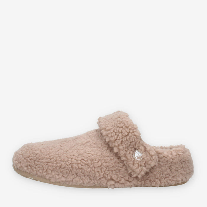 CR.209386-MUSH Crocs Classic Cozzzy Slipper Sabot marroni da donna in ecopelliccia