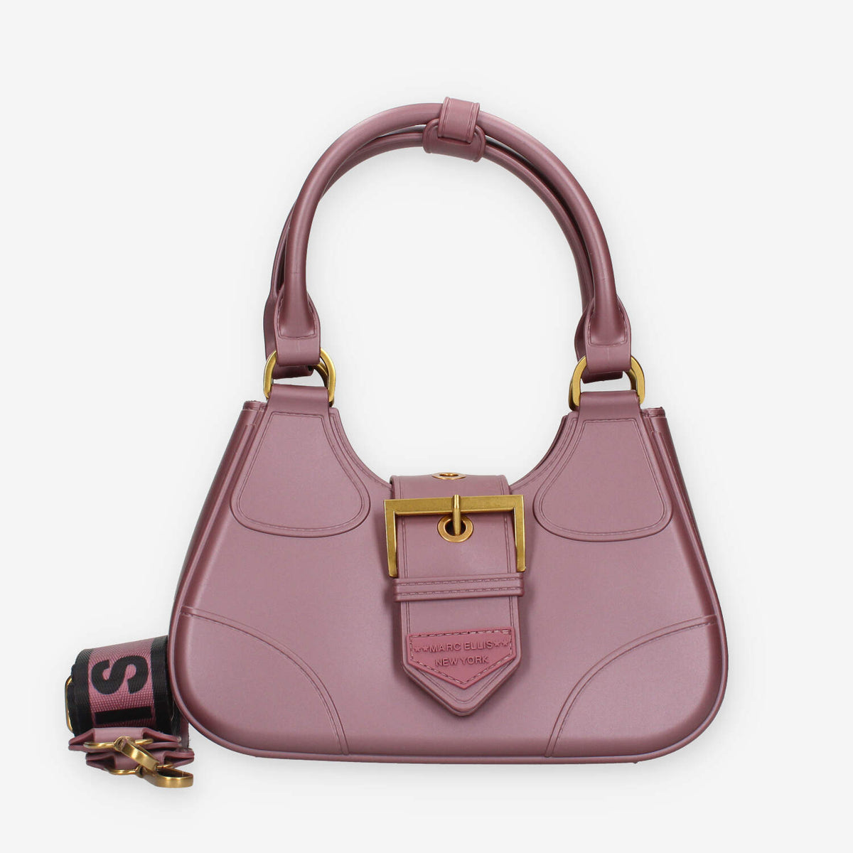 FLAT CIRCLE-DARK MAUVE / LIGHT OTTONE Marc Ellis Borsa a mano malva eottone