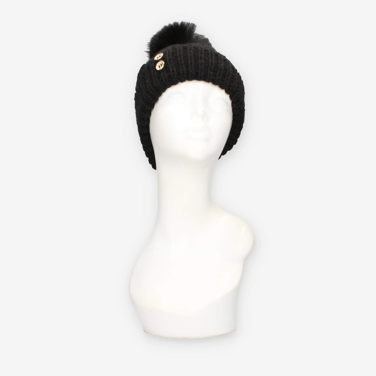 Alviero Martini Prima Classe LMC060-2860-0001 Cappello nero da donna con pon pon