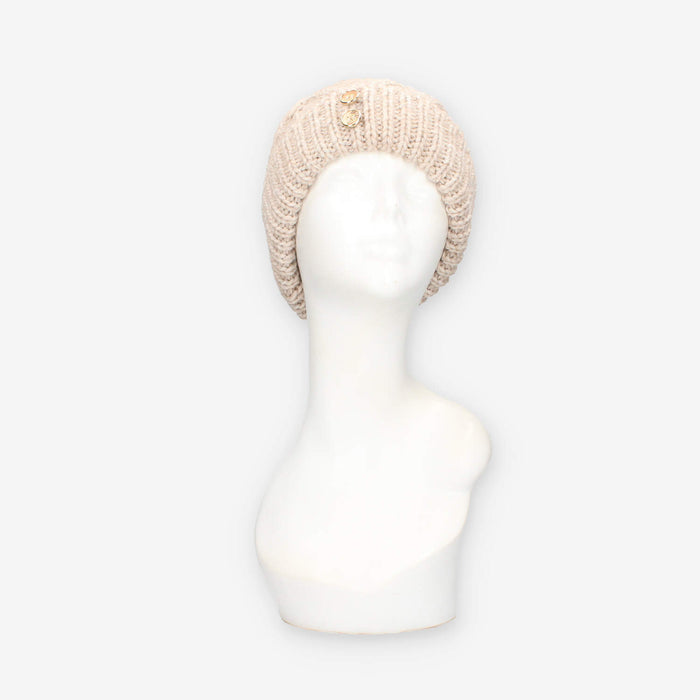 Alviero Martini Prima Classe LMC060-2860-0061 Cappello beige da donna con pon pon