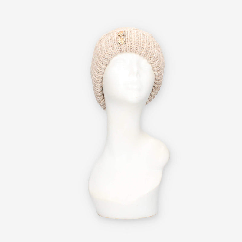 Alviero Martini Prima Classe LMC060-2860-0061 Cappello beige da donna con pon pon