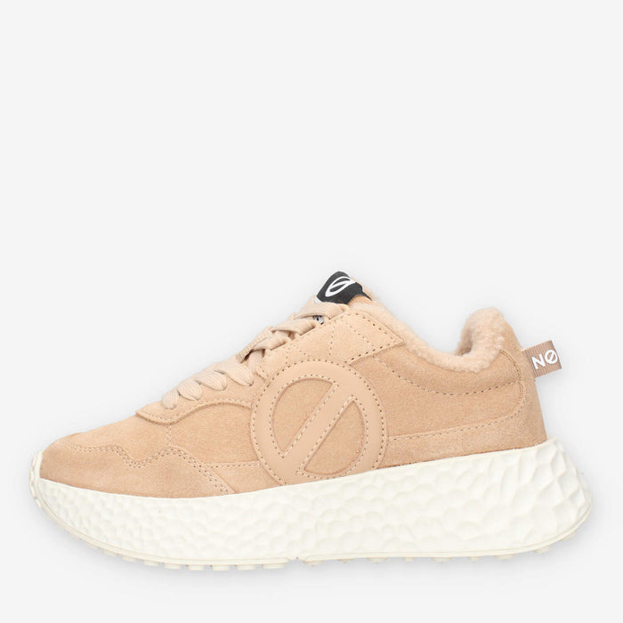 No Name NNVE-SC04-18 Carter Sneakers beige da donna con lana
