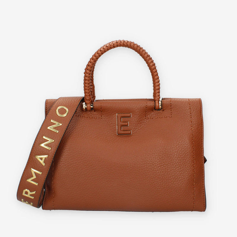 Ermanno Scervino 12401742-TAN Petra Borsa a mano marrone a 3 scomparti