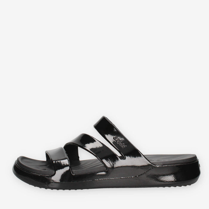 Crocs CR.211296-BLK Getaway Patent Strappy W
