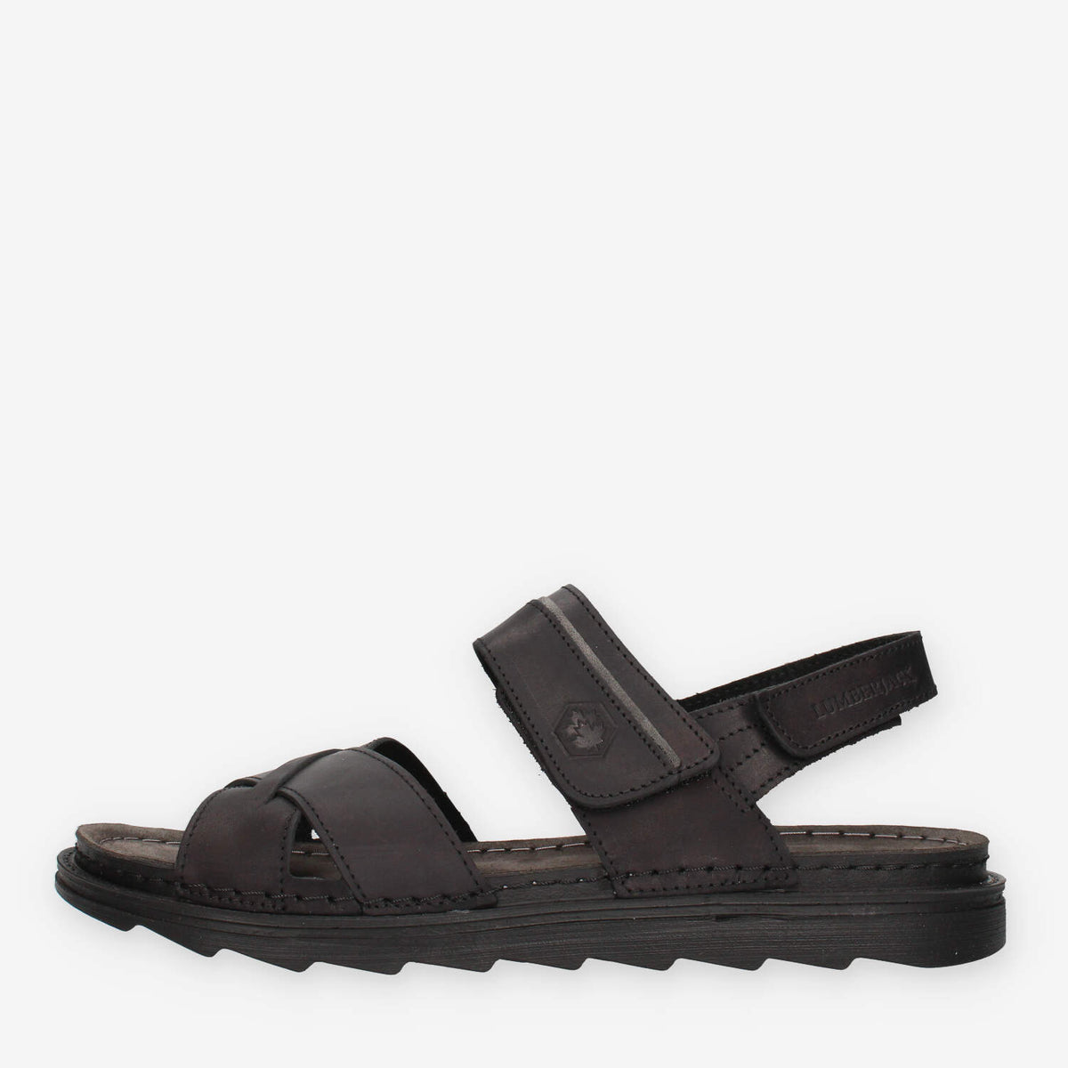 Lumberjack 102268853-TOTAL BLACK ASHER Sandali neri da uomo