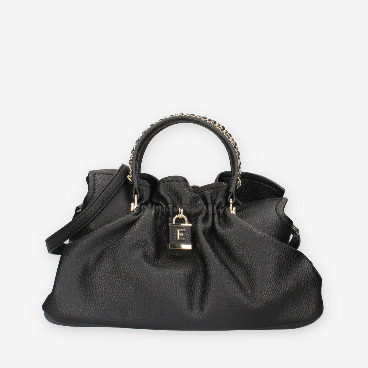 Ermanno Scervino 12401738-BLK Octavia Borsa a mano nera a 3 scomparti