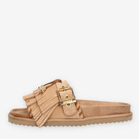 Colors of California HC.BIOW603-CAM Sandali scalzati beige da donna con frange