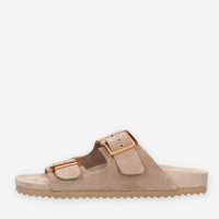 Colors of California HC.BIO56-MUD cow suede bio with two buckles