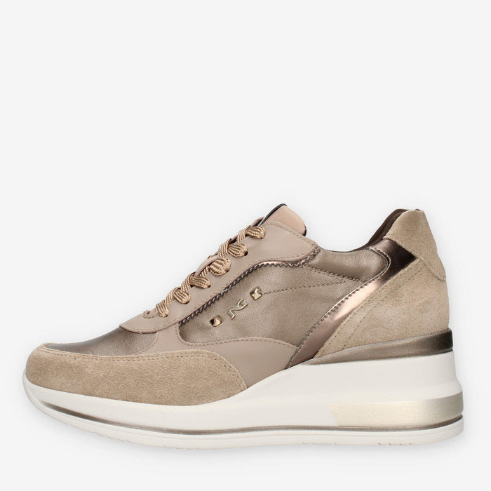 Nero Giardini I514130D-501 Sneakers tortora con zeppa