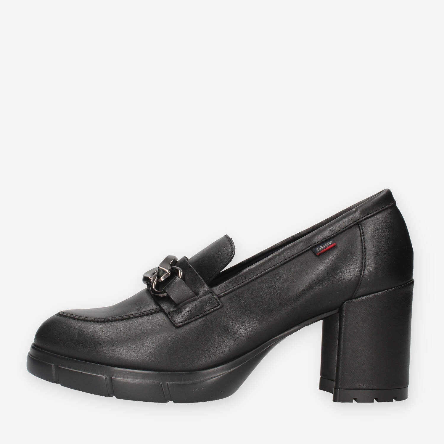 31015 NEGRO Callaghan Mocassine nere da donna con tacco