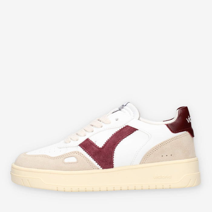 Victoria 1257136-BURDEOS Sneakers bianche e bordeaux da donna