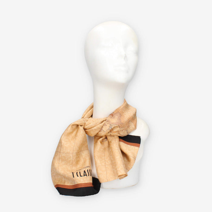 Alviero Martini Prima Classe K3148-ALOE-0001 Foulard rettangolare nero e Geo Classic