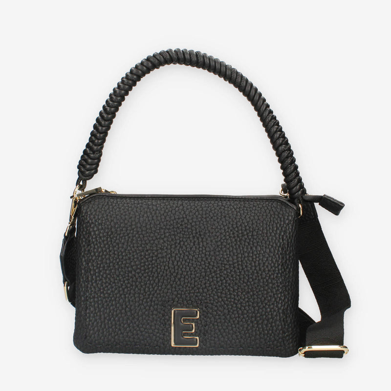 Ermanno Scervino 12401736-BLK Eba Borsa a tracolla sabbia a 3 scomparti