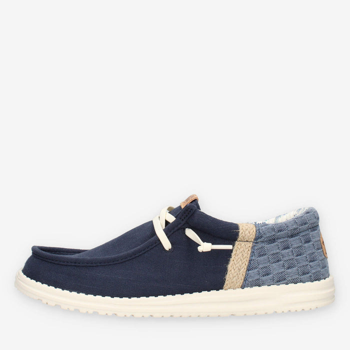 Hey Dude HD.45184-4UX Wally Funk Summer Stitch Slip on blu da uomo