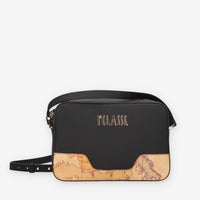 Alviero Martini Prima Classe LMLD99-9636-0001 Borsa a tracolla gommata nera e Geo Classic