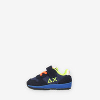 Z44302N-07NAVY BLUE Sun 68 Boy's Tom Fluo (new born) Sneakers blu da neonato